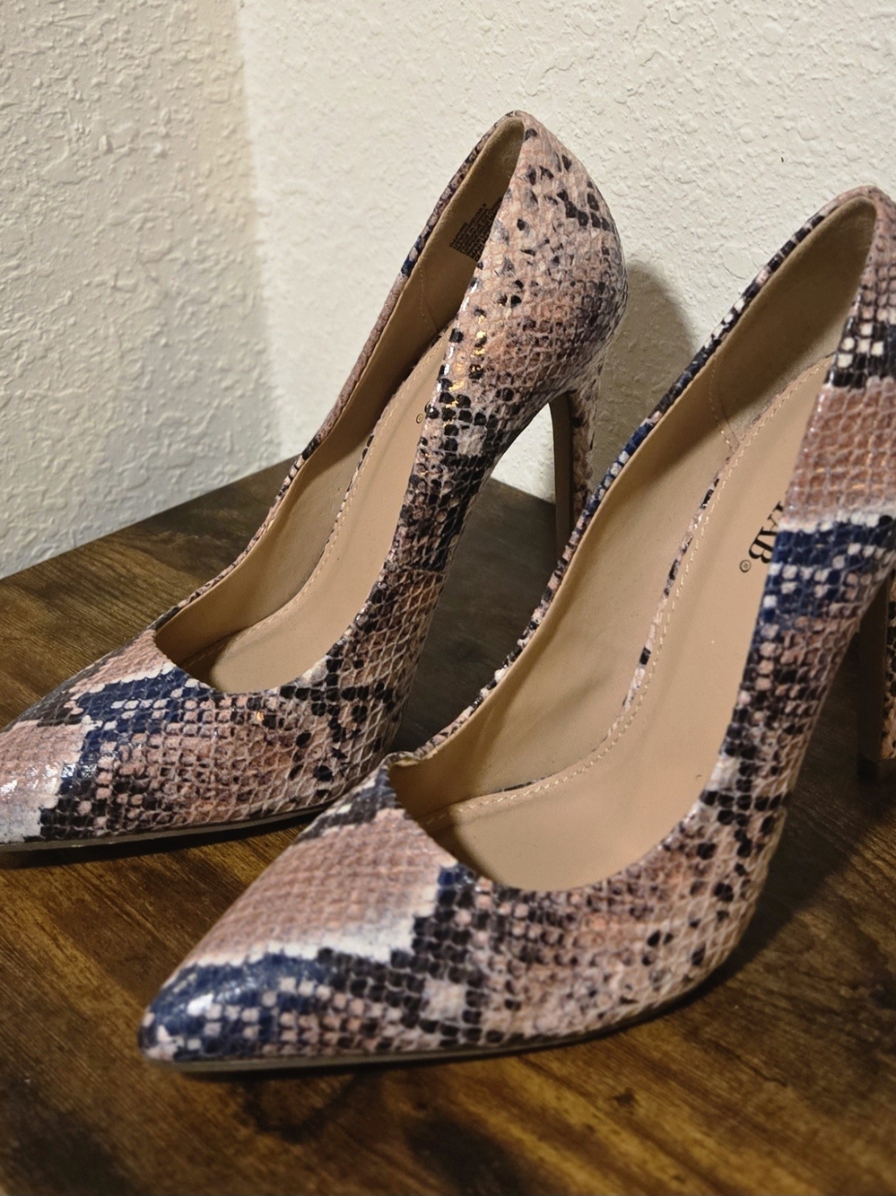 Marlena Pumps - Pink and Blue Snake